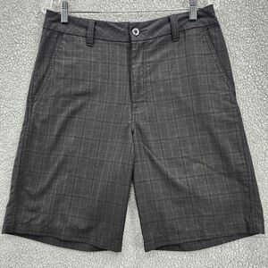 O'Neill Mens Casual Dress Shorts 30 Bermuda Gray Plaid Relaxed Fit Walking Golf